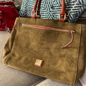 Dooney & Bourke Suede Olive Satchel